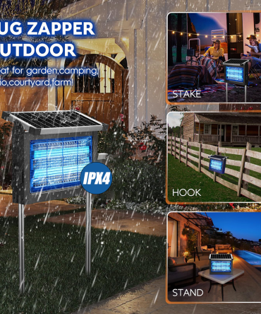 Solar bug zapper