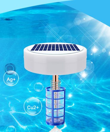 Solar pool ionizer automatic floating pool cleaner